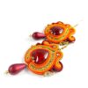 orecchini pendenti cuori arancioni rossi monachella in acciaio chirurgico (1)
