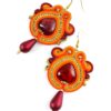 orecchini pendenti cuori arancioni rossi monachella in acciaio chirurgico (3)